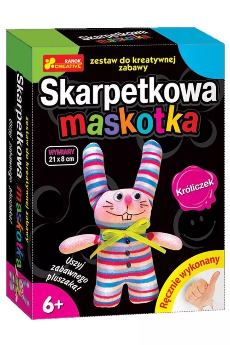 Skarpetkowa maskotka króliczek