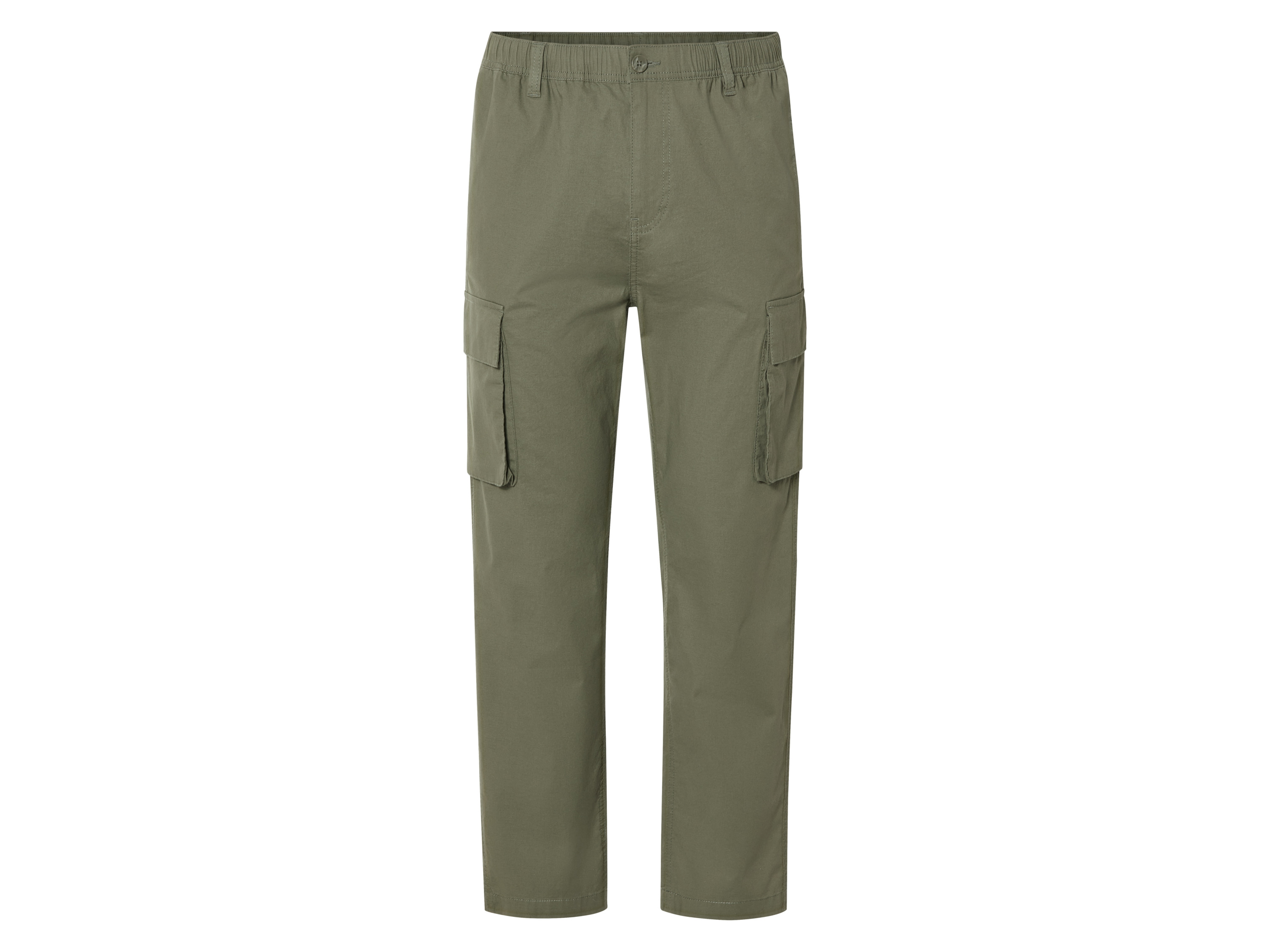 LIVERGY® Spodnie cargo męskie z bawełną (Khaki, S (44/46))