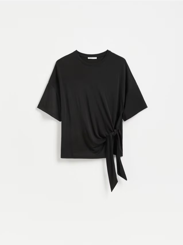 Reserved - T-shirt z modalem - czarny