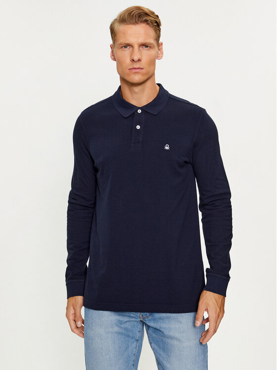 United Colors Of Benetton Polo 3089J3204 Granatowy Regular Fit