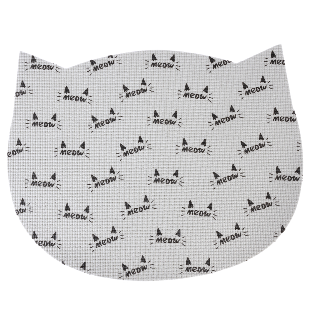 zooplus Basics mata pod miskę w kształcie kota - Dł. x szer. x wys.: 48,2 x 38 x 0,5 cm miniaturka