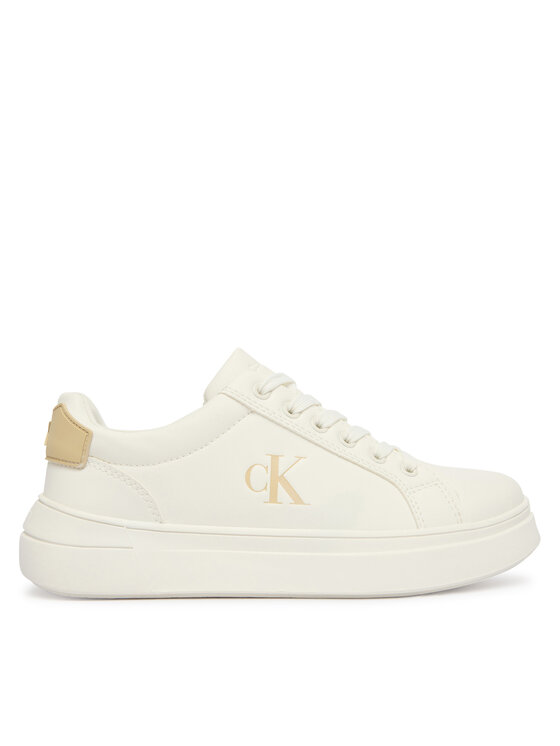 Calvin Klein Sneakersy Low Cut Lace Up V3X9-83300-1355 Biały