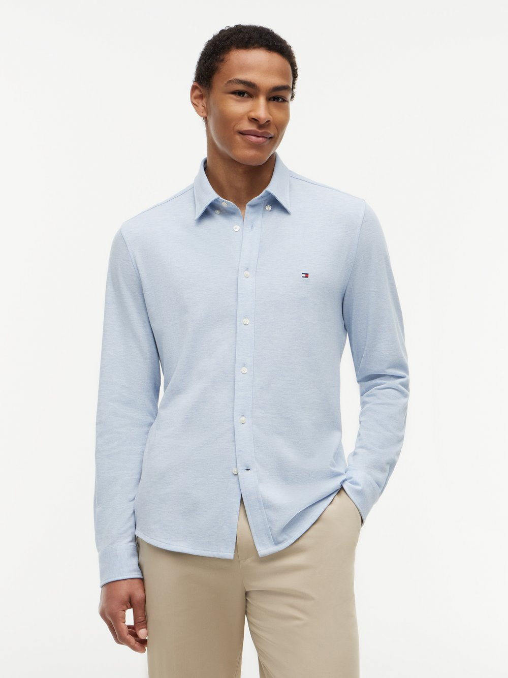 Tommy Hilfiger Koszula męska Mężczyźni Slim Fit Bawełna niebieski, L