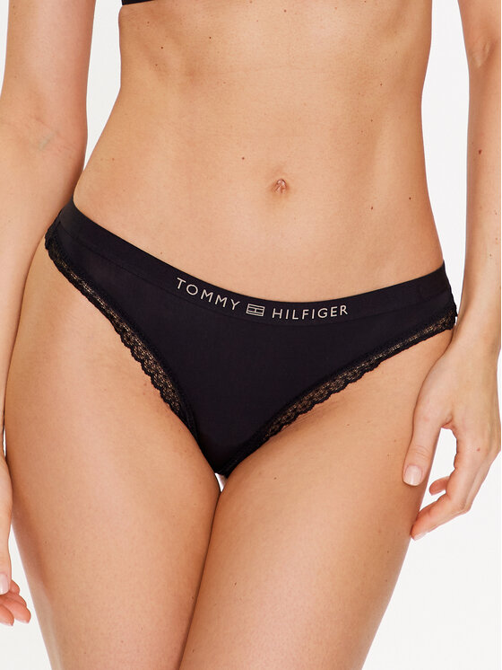 Tommy Hilfiger Stringi UW0UW04184 Czarny