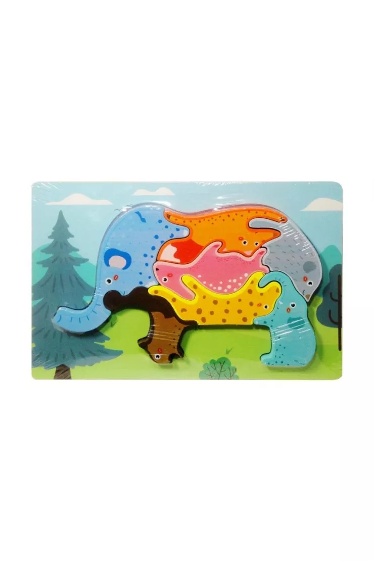 Puzzle drewniane Dzikie zwierzęta MIX