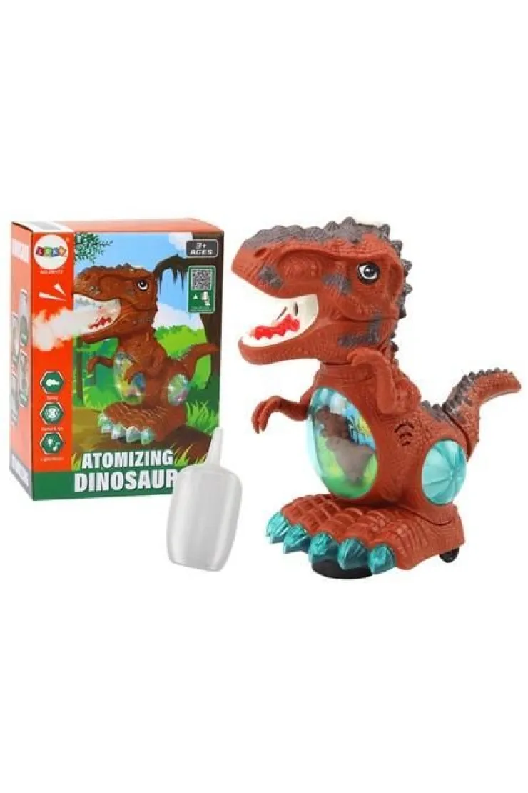 Dinozaur tańczący z dźwiękiem brązowy