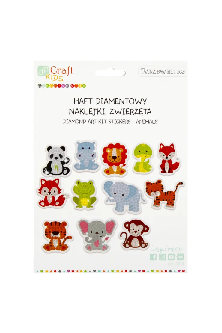 Haft diamentowy - naklejki zwierzęta