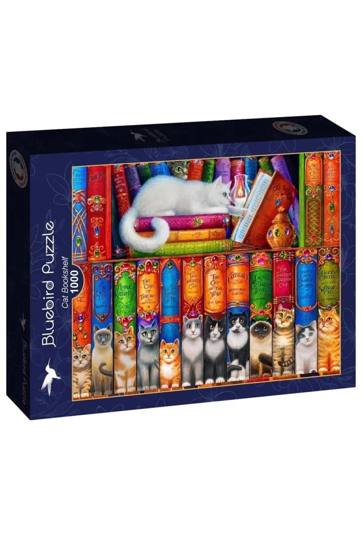 Puzzle 1000 el. Kocia biblioteka