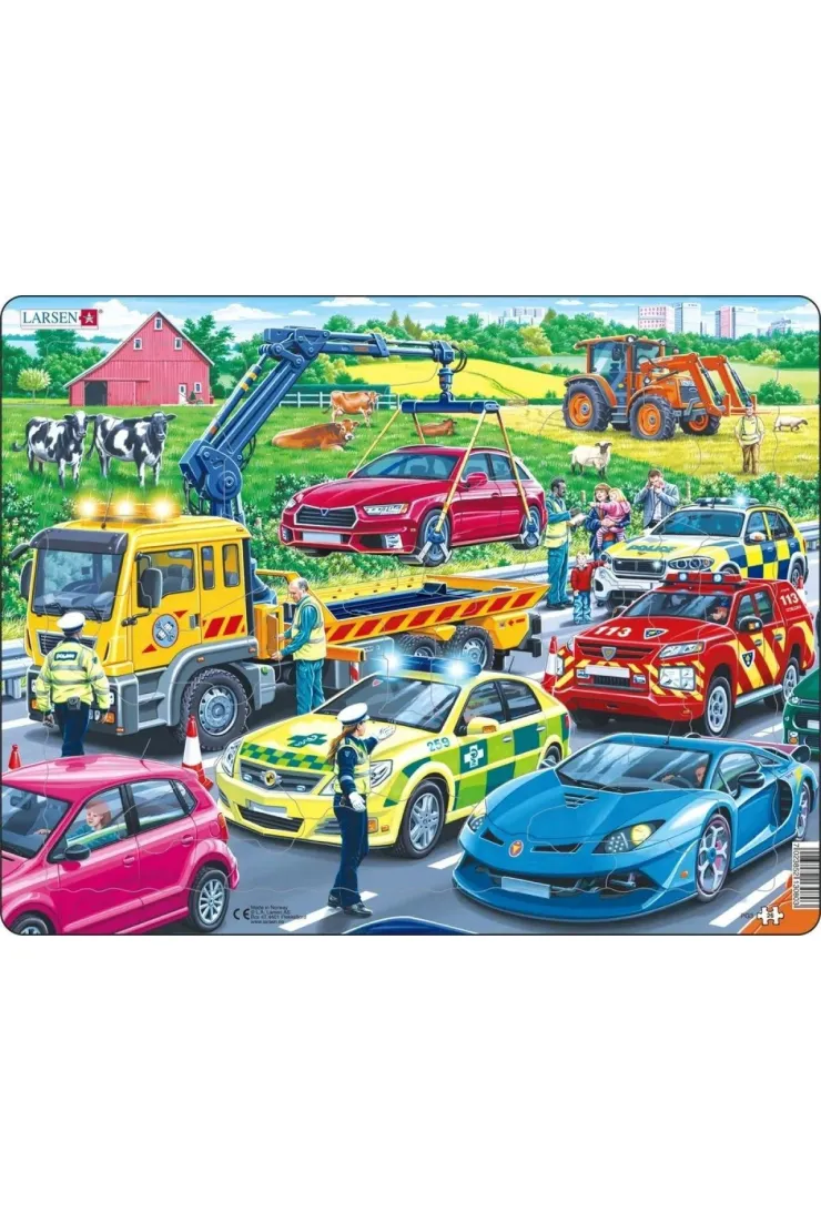 Puzzle 26 el. Pojazdy ratunkowe na autostradzie