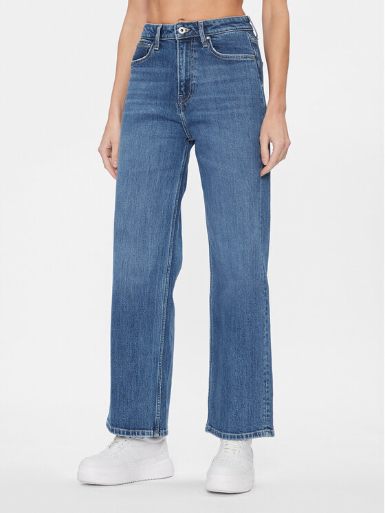 Pepe Jeans Jeansy PL204598 Niebieski Wide Leg