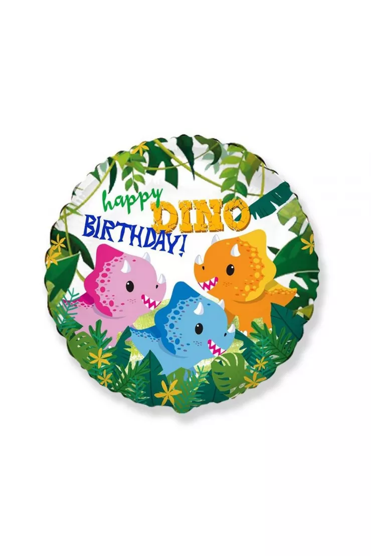 Balon foliowy Happy Birthday - Dino