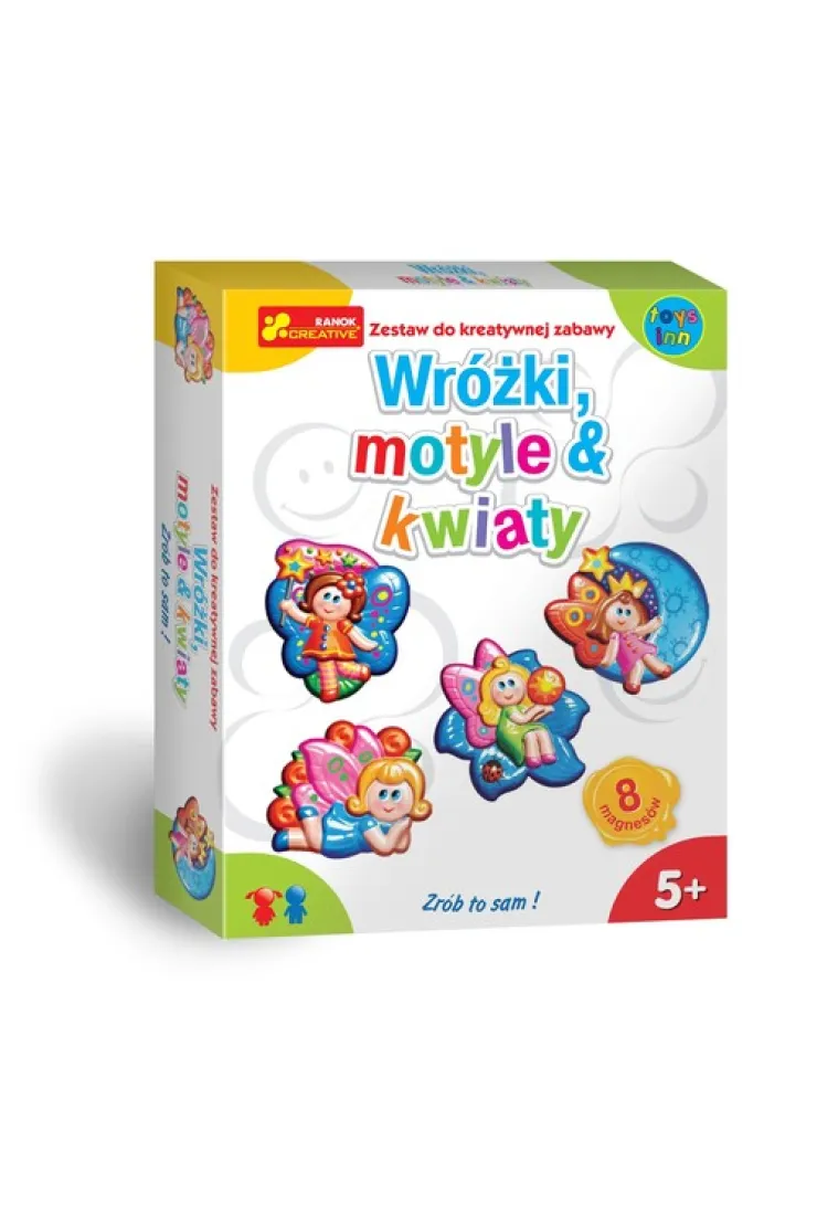 Magnesy Wróżki motyle i kwiaty