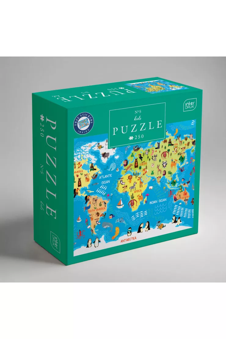 Puzzle 250 el. Kids World Map