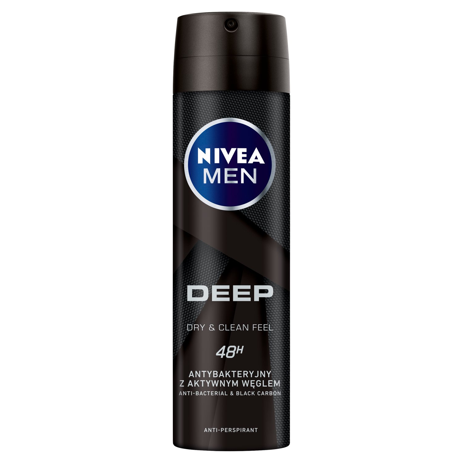 Nivea Men Deep DarkWood 72H Black Carbon antyperspirant spray męski 150 ml