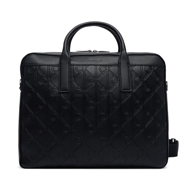 Calvin Klein Aktówka Emblem Aop Deboss LV04D3561G Czarny