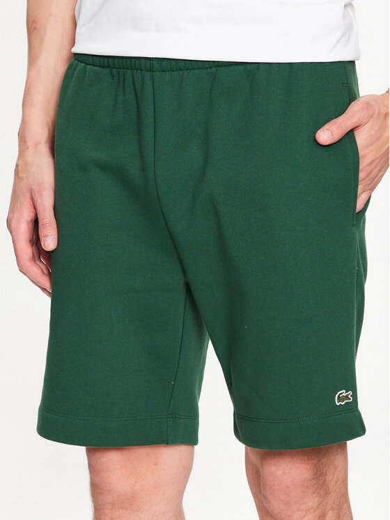 Lacoste Szorty sportowe GH9627 Zielony Regular Fit