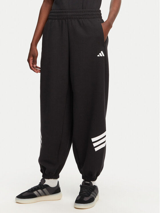 adidas Spodnie dresowe Future Icons 3-Stripes Parachute JE0141 Czarny Loose Fit