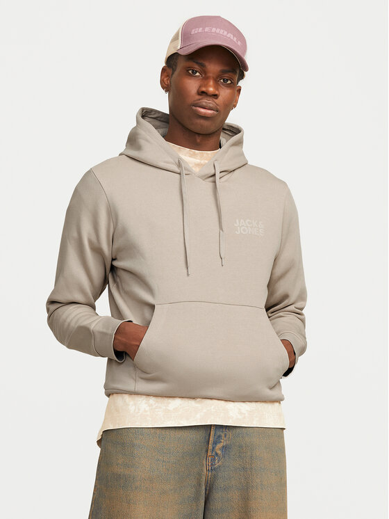 Jack & Jones Bluza Corp Logo 12152840 Beżowy Standard Fit