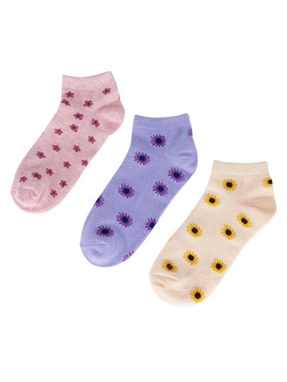 JENNY Skarpety krótkie 7KB-001-SS25 (3-PACK) Beżowy miniaturka