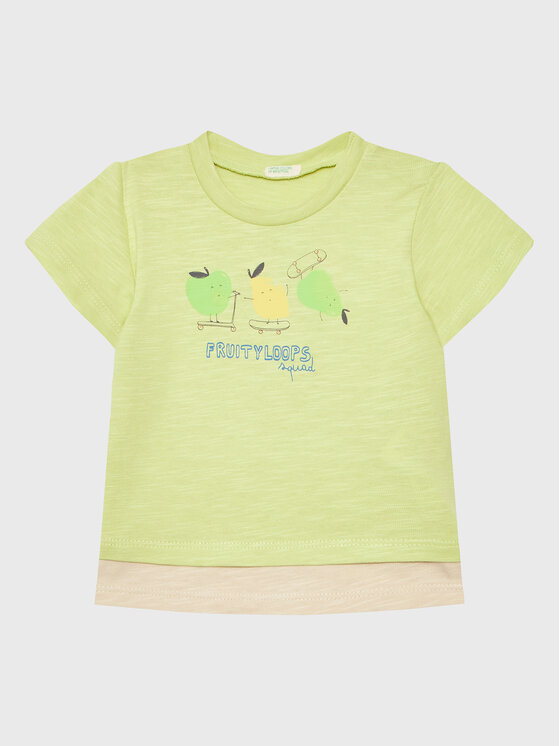 United Colors Of Benetton T-Shirt 3F93A102K Zielony Relaxed Fit