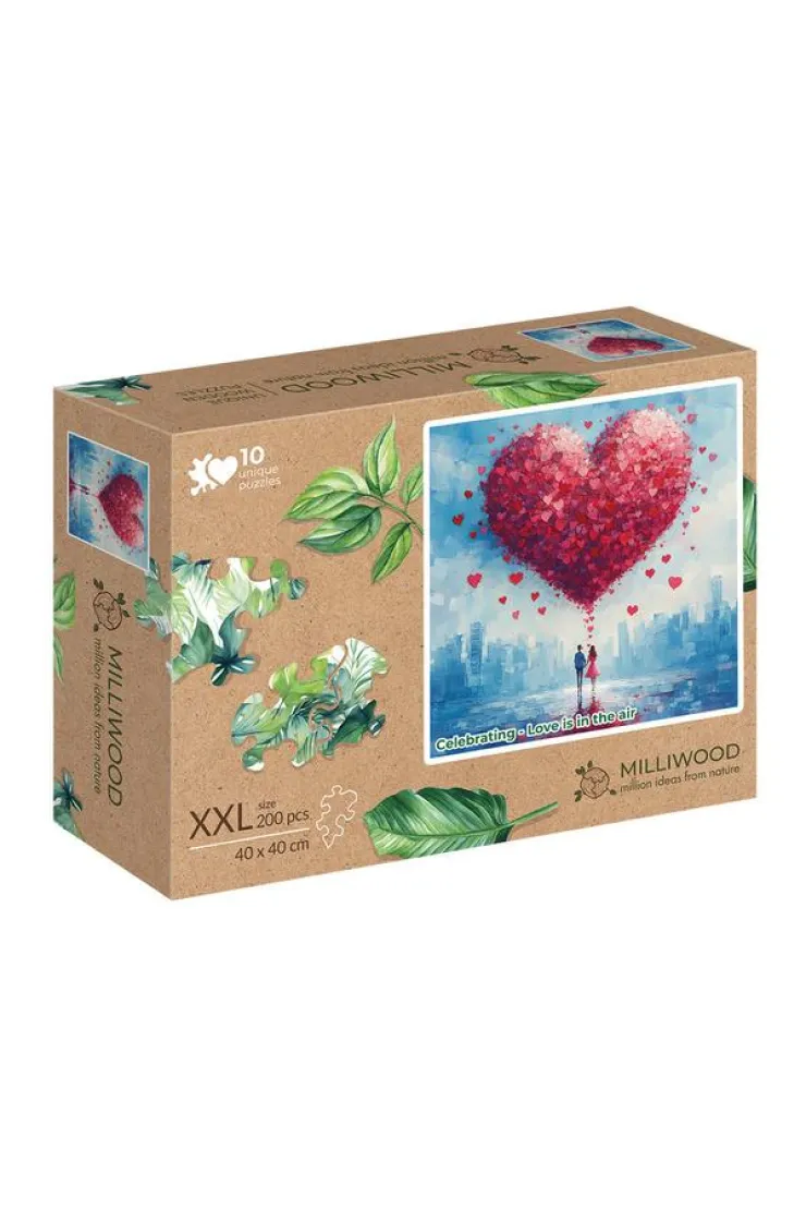 Puzzle drewniane 200 el. Milość wisi w powietrzu