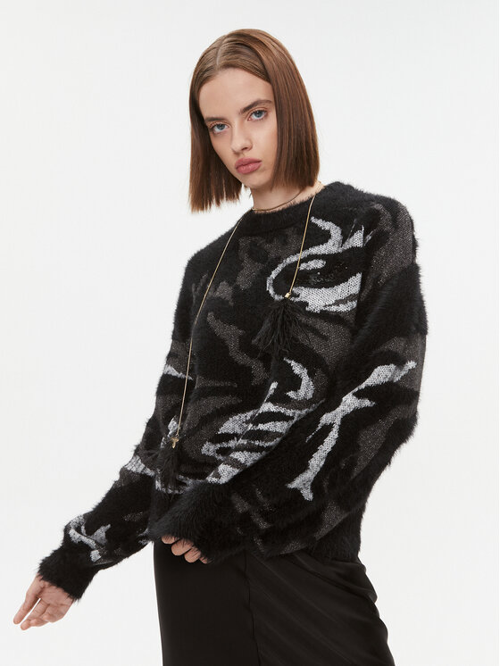 DKNY Sweter P3MSB00Z Czarny Regular Fit