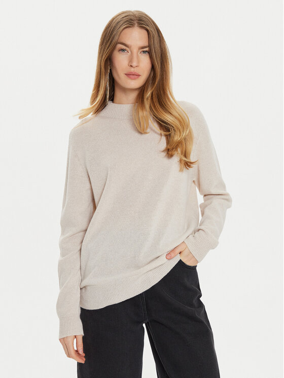 TWINSET Sweter 242TT3480 Écru Loose Fit