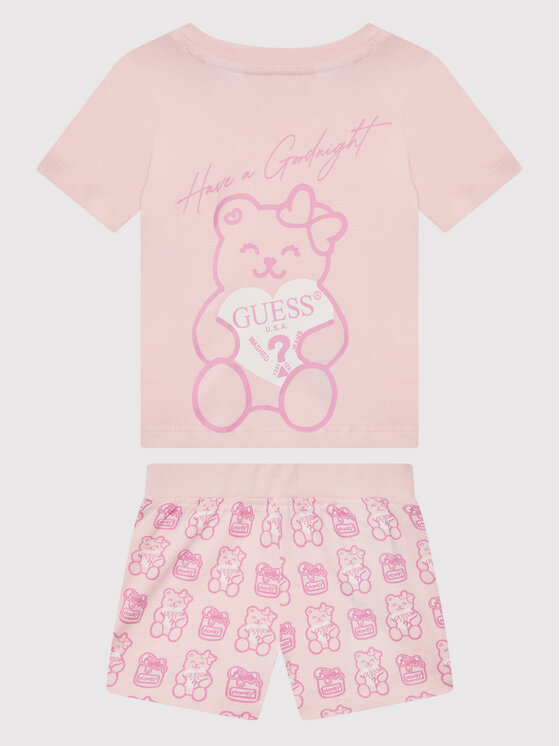 Guess Piżama H1BT07 K8HM0 Różowy Regular Fit