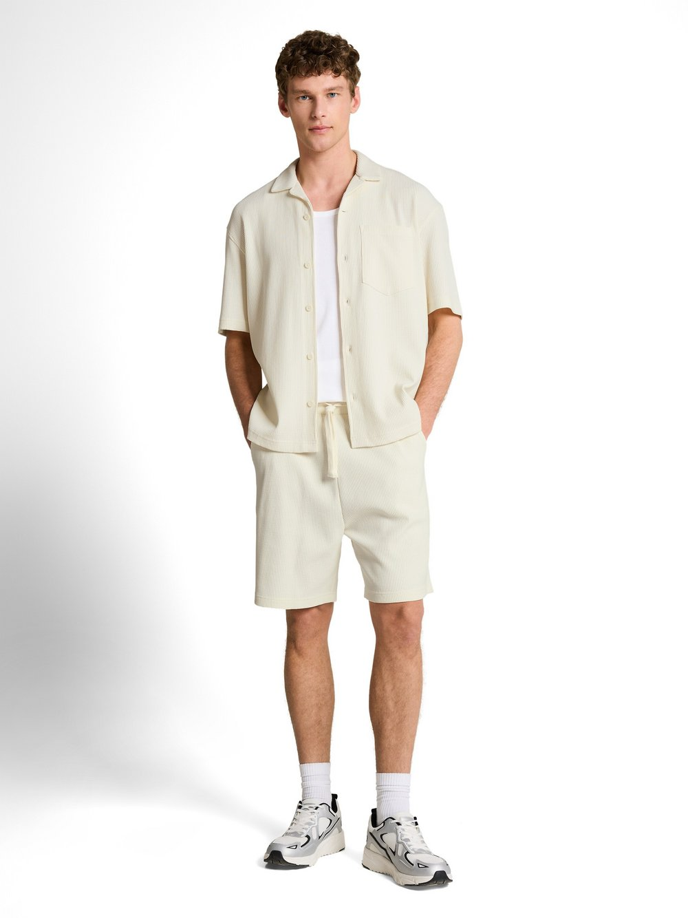 Tom Tailor Denim Męska koszulka z krótkim rękawem Mężczyźni Comfort Fit Bawełna biały, XXL