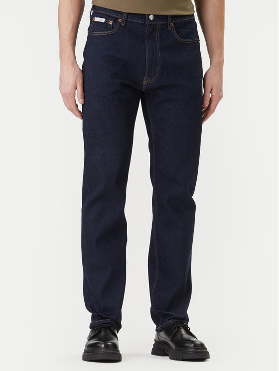 Calvin Klein Jeans Jeansy LV04RF946G Granatowy Straight Fit
