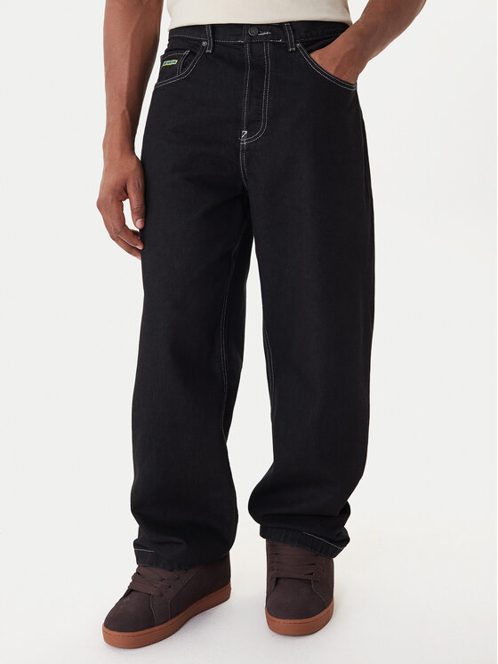 DC Shoes Jeansy Worker Baggy Denim Rbt ADYDP03079 Czarny Baggy Fit