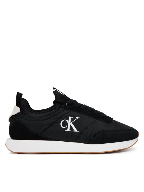 Calvin Klein Sneakersy Retro Runner Lace Up Sock YW0YW02060 Czarny
