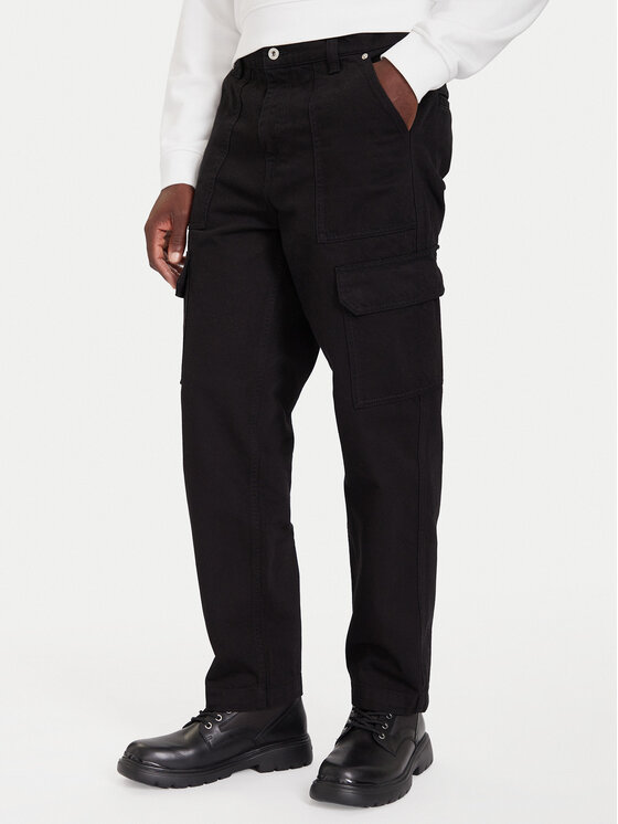 Karl Lagerfeld Jeans Spodnie materiałowe A4M10100 Czarny Regular Fit