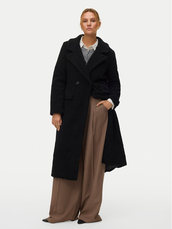 Vero Moda Kożuch Teresa 10333681 Czarny Regular Fit miniaturka