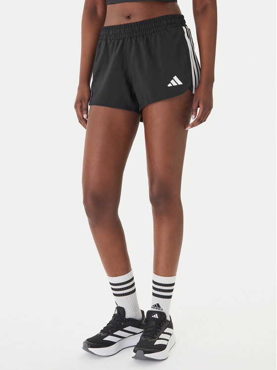 adidas Szorty sportowe Pacer Workout Woven 2in1 KD9742 Czarny Regular Fit