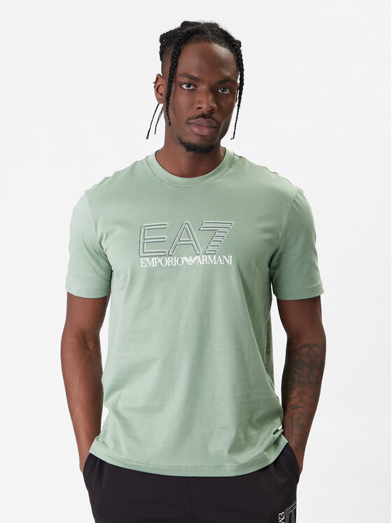 EA7 Emporio Armani T-Shirt 7M001307 AF10375 U7243 Zielony Regular Fit