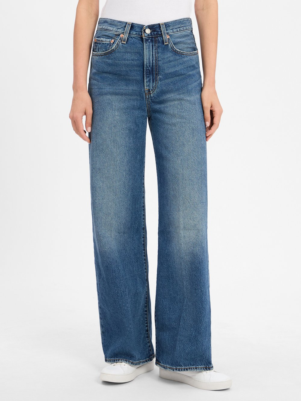 Levi's Dżinsy - Szeroka nogawka w prążki Kobiety Bawełna niebieski, 28-32