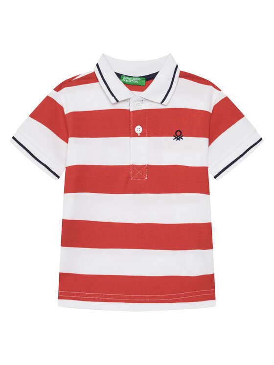 United Colors Of Benetton Polo 39QAG300V Czerwony Regular Fit