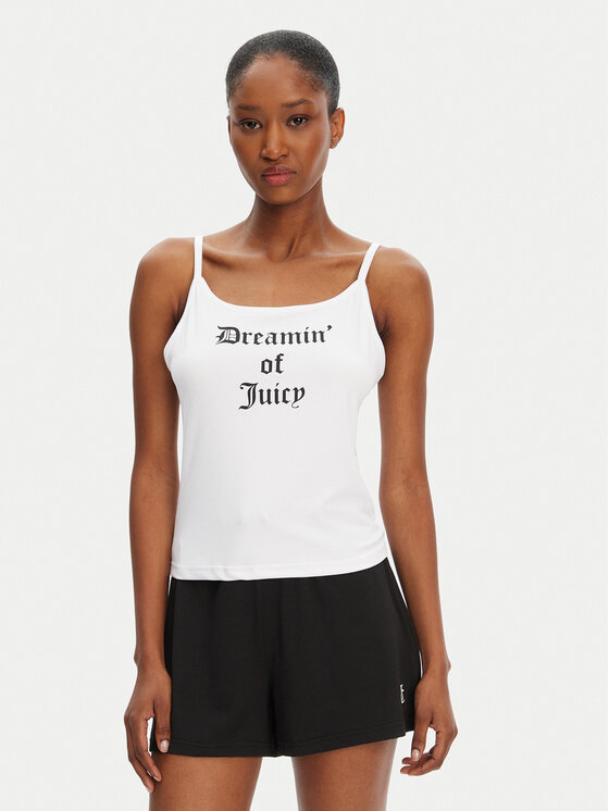Juicy Couture Top Dream Of Vest JCLCT125505 Biały Slim Fit miniaturka