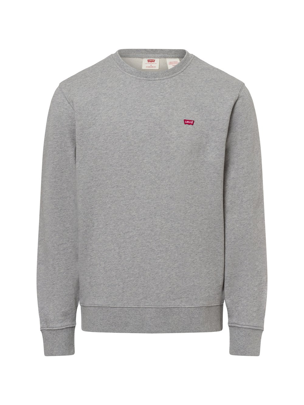 Levi's Męska bluza nierozpinana Mężczyźni Materiał dresowy szary, S