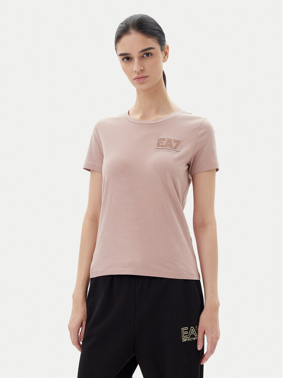 EA7 Emporio Armani T-Shirt 7W000492 AF10373 U4079 Różowy Regular Fit