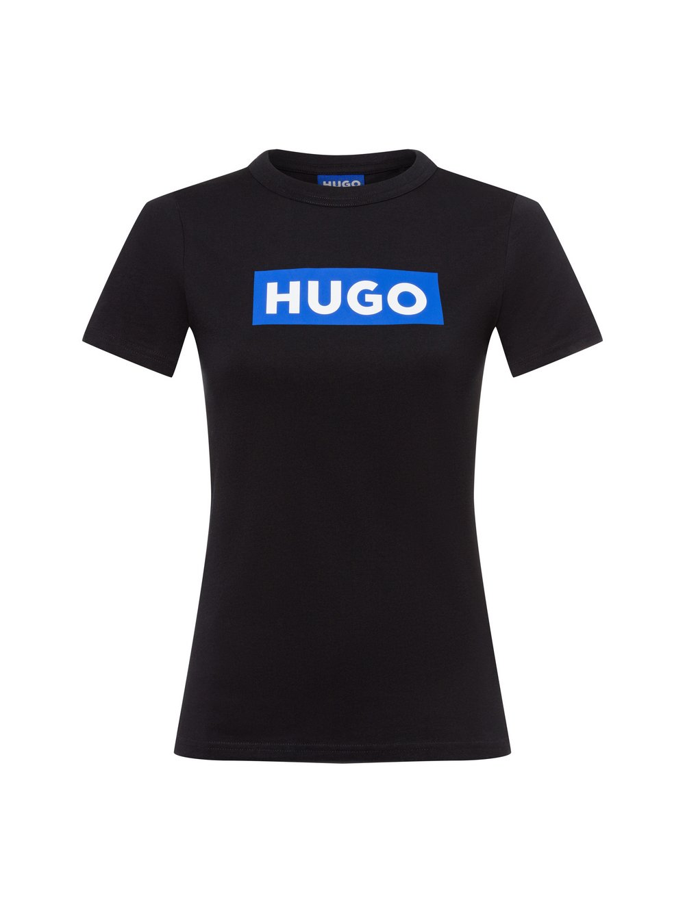 HUGO BLUE Koszulka damska - Classic Tee_B Kobiety Bawełna czarny|niebieski, M