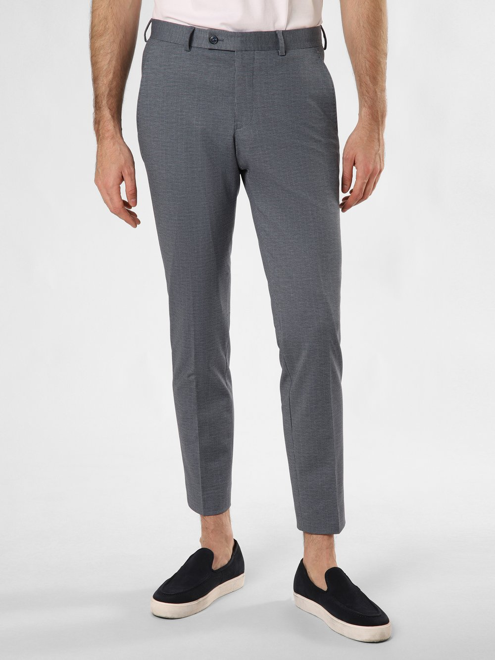 Finshley & Harding London Spodnie - Hoxdon Mężczyźni Slim Fit niebieski, 52