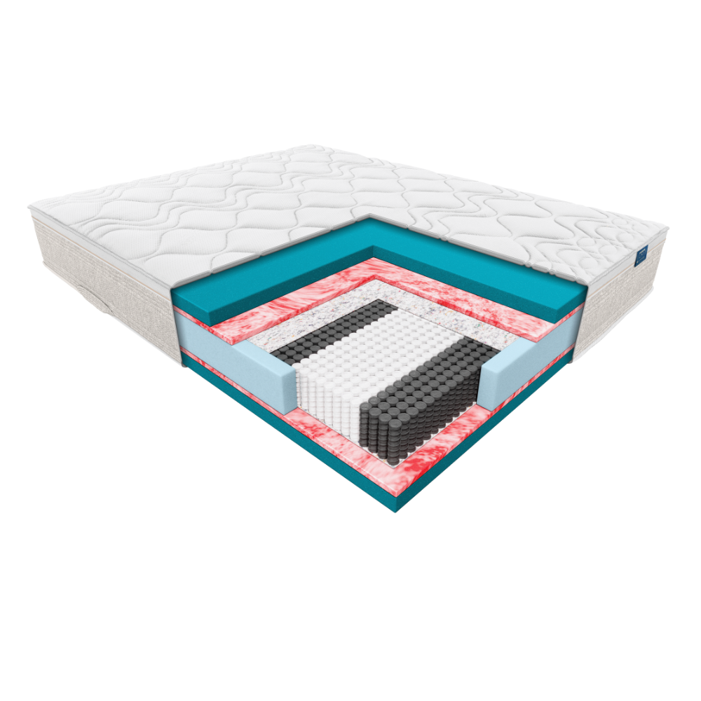 Materac Hybris Janpol 200x200 cm Biaxial Grey