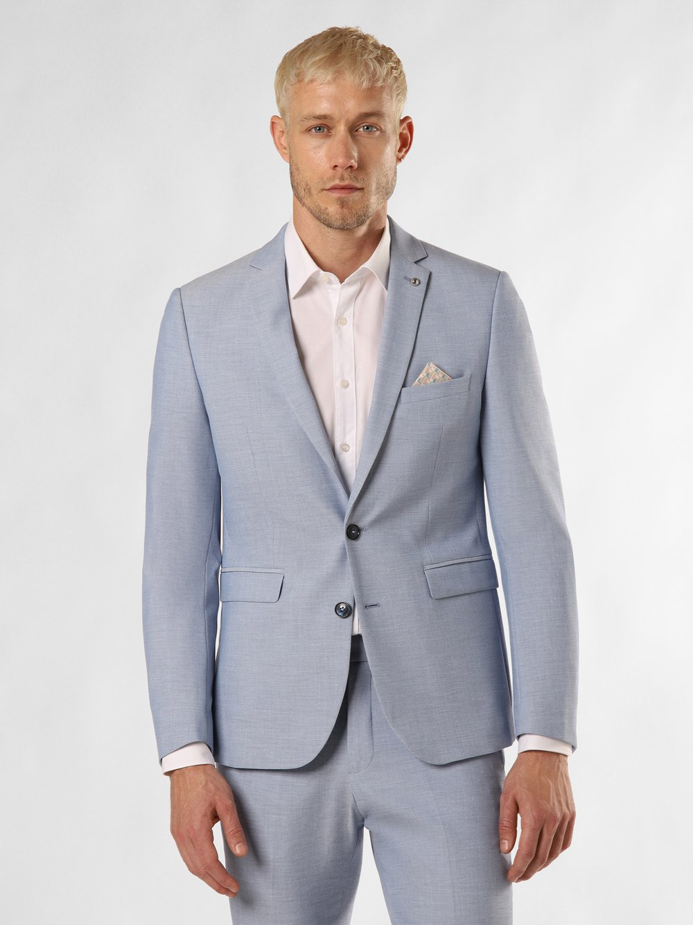 Finshley & Harding London Męska kurtka modułowa - Brixdon Mężczyźni Slim Fit niebieski, 94