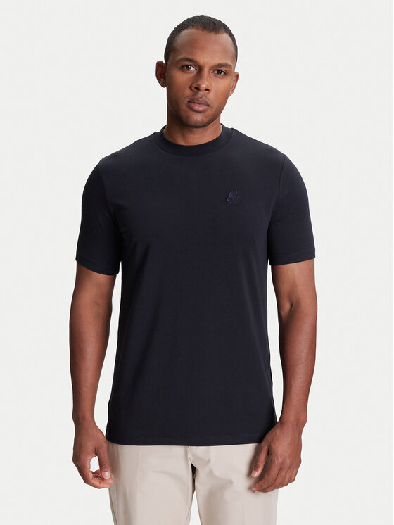 KARL LAGERFELD T-Shirt 755750 553221 Granatowy Regular Fit