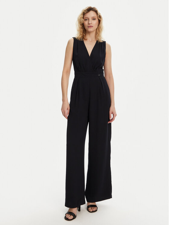 Morgan Kombinezon 241-POEMA Granatowy Wide Leg