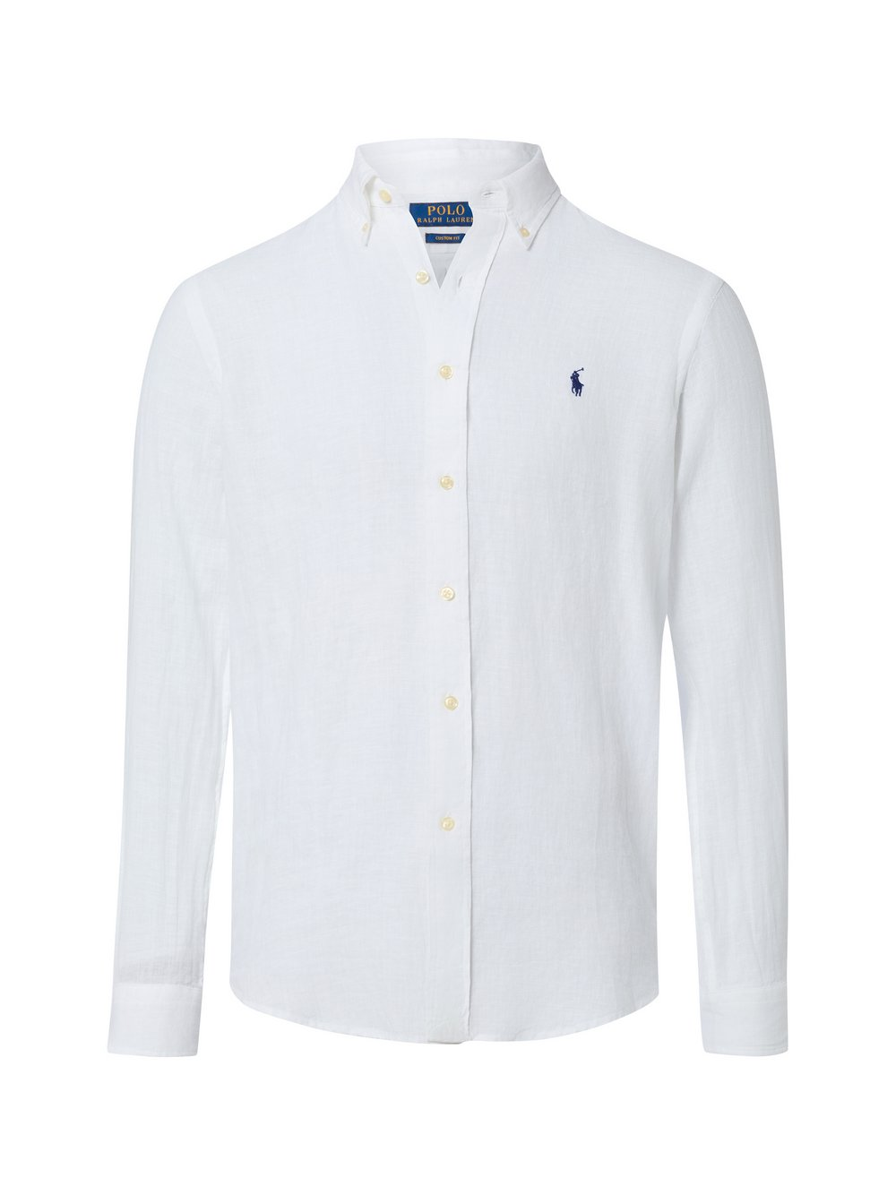 Polo Ralph Lauren Męska koszula lniana Mężczyźni Regular Fit len biały, L