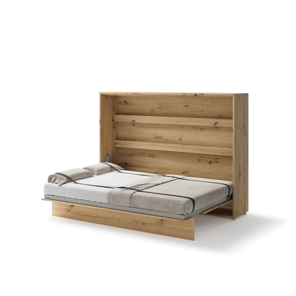 Półkotapczan poziomy BC-04 Bed Concept 140x200 cm Dąb artisan półkotapczan, półkotapczany, półkotapczany Lenart, półkotapczan Lenart, Bed Concept, łóżko w szafie, składane łóżko