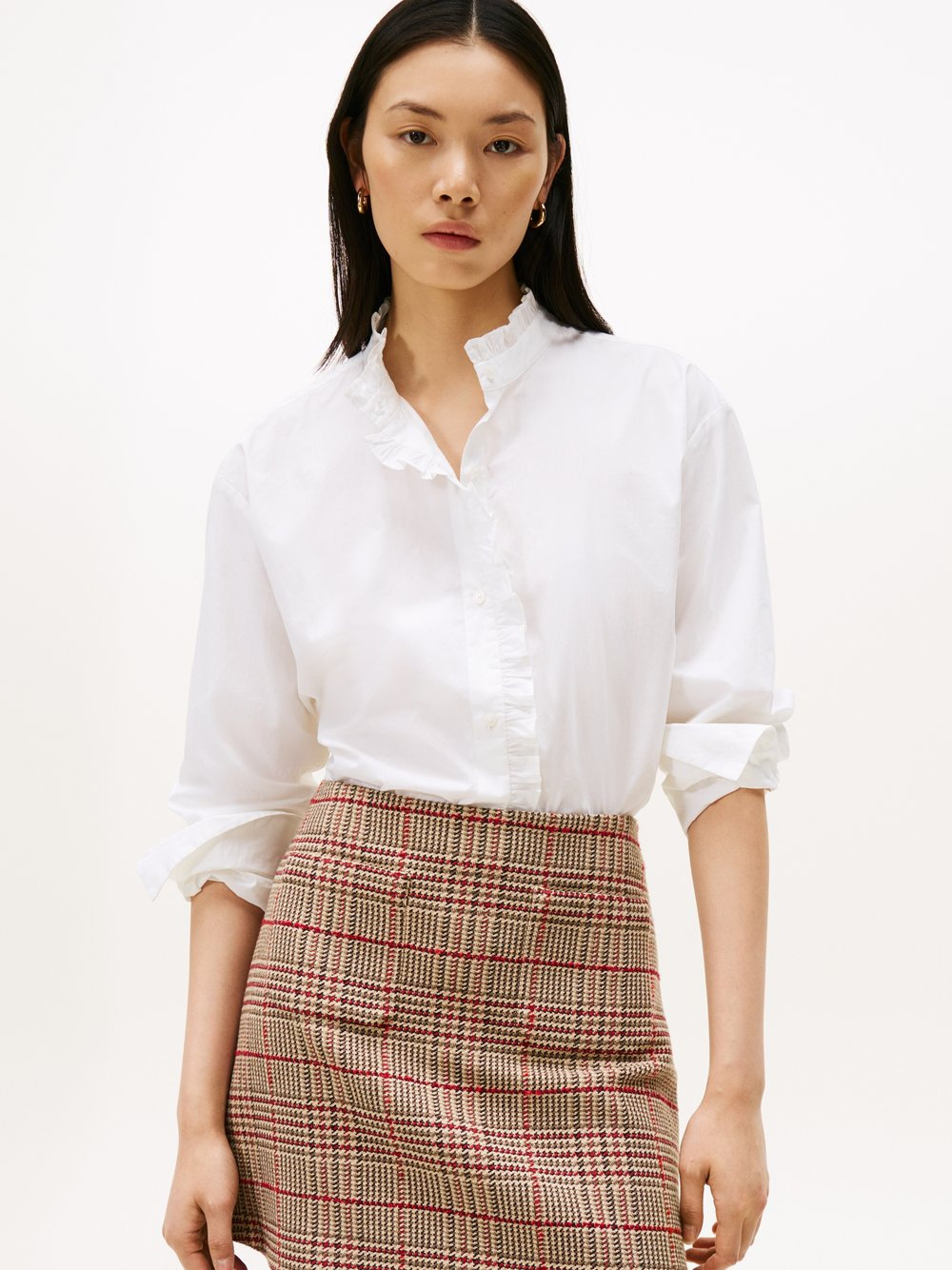 Tommy Hilfiger Bawełniana bluzka damska Kobiety Bawełna biały, 34